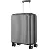R.Leone Ryanair 55x40x20 cm Valigia Trolley Bagaglio a mano 4 Ruote in ABS Autonomo 999 (Grigio, Valigia 55x40x20 cm)