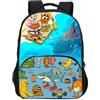 Generic Zaino per bambini Tralalerotralala, borsa da scuola con tasca frontale per animali italiani Brainrot AI per ragazzi e ragazze,Style 7