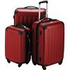 HAUPTSTADTKOFFER - Spree - Valigia Trolley rigido grande ABS TSA 4 ruote, 75 cm, 119 litres, Rosso