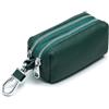 Hemasa Portachiavi per auto alla moda, portachiavi da governante, organizer con doppia cerniera, portachiavi, Verde scuro, Kawaii