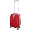 Valigeria.shop Trolley ORMI Bagaglio a Mano IDONEO RYANAIR 55x40x20 Cm. Leggero Rigido in Abs, Valigia fino a 45 Litri 10 KG con 4 Ruote (55cm, Rosso)