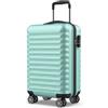NUMADA - Trolley Bagaglio a Mano Upfly 20' ABS (53x33,5x22cm) con chiusura a combinazione e 4 ruote doppie a 360. Valigia da cabina rigida resistente e leggera con interni a scomparti | Verde