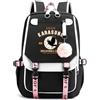 Huacaiyu Anime Haikyuu Zaino per Laptop Stampato Zainetto Zaino Unisex Karasuno Cosplay per Hinata Shoyo Multifunzione Bookbag Zaino Daypack Nero 10 11