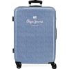 Pepe Jeans Lena Valigia media blu 48 x 68 x 26 cm rigida ABS chiusura a combinazione laterale 70 L 3 kg 4 ruote, blu, Taglia unica, Valigia media