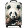 NoBoringSuitcases.com Valigia Bagaglio a Mano, Valigia, Trolley, Trolley Bagaglio a Mano, Valigia 55x40x20, Trolley 55x40x20, Valigia da 10 kg, Trolley Bagaglio a Mano 55x40x20 cm (Panda - Rosa)