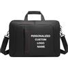 ZYWEHC Borsa Da Uomo Personalizzata con Logo, Nome e Testo Stampato, Valigetta Da Lavoro Da 15,6 Pollici, Borsa per Laptop Da Donna In Nylon Impermeabile Black,40 * 29 * 11.5cm