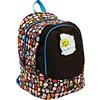 Giochi Preziosi - Zaino round Pera Toons, 3 vignette in tessuto intercambiabili, 3 Scomparti con cerniera, Schienale e Spallacci Imbottiti, per la scuola e al tempo libero, Dim. 31 l x 42 h x 20 p cm