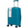 R.Leone Valigia da 1 Fino a Set 3 Bagaglio a mano 55x40x20 Ryanair, Medio, Grande Ultra Strong Antiurto Trolley leggero 8 ruote Polipropilene 9180 (Turchese, S Bagaglio a mano)