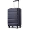 KONO Valigia da Cabina 55 cm, Piccolo Valigie Trolley Bagaglio a Mano per Viaggi e Affari, Leggera Rigida Serratura TSA, Doppie Ruote Girevoli (Marina Militare, 55 x 35 x 22 cm)