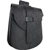 HiiFeuer Marsupio da cintura Langskip in rilievo vichingo, borsa laterale in finta pelle medievale con patta, borsa da cintura retrò portatile (Nero B)