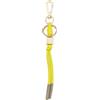 DUDU Portachiavi in Pelle Minimalista, Portachiavi per Uomo Donna con Moschettone e Anello, Design Minimal Compatto Leggero Citrus yellow