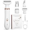 Bixury Rasoio da Donna 4 in 1 Rasoio Elettrico Donna Ricaricabile Epilatore Viso | 4 in 1, Elettrico, con 4 Accessori, Trimmer per Sopracciglia e Rasoi per Donne, Rasoio Cordless, Rasoio Parti Intime Donna