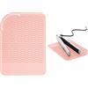 KARELLS Tappetino Resistente al Calore per Capelli, Silicone Resistente al Calore per Arricciacapelli Piastra, Tappetino Resistente Al Calore per Ferri Arricciacapelli, Stuoia di Silicone Termoresistente