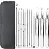 GOTFUN 12 Pz Punti Neri strumenti Rimozione Togli Punti Neri Viso Estrattore, Acciaio Inossidabile Blackhead Remover Estrattore di Acne di Acciaio Inox con Scatola per la Pulizia del Viso Contro le L'acne