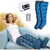 Generico Massaggiatore Compressione D'aria Per Gambali E Addome,Pressoterapia Linfodrenaggio Gambe Per Casa,Elettrico Pressoterapia Massagg Per Braccio Vita Gambe,6 Camere D'aria (Blue, 2 legs)