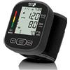 Get Fit Wrist Blood Pressure Monitor for Home Use - Medical Blood Pressure Machine Reader - Dual Users 2x99 Memory - Sphygmomanometer Adjustable Wrist Cuff, Lcd Display, Pulse Rate Monitor - Nero