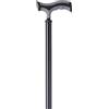 Generico Bastone in alluminio anodizzato colorato puntale con base a quadripode nero Art. RP192N