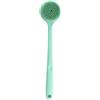 NiuLumea Spazzola da bagno in silicone con manico lungo, doppia faccia per scrub delicato e massaggio per la pulizia della schiena, compatibile con doccia e vasca da bagno (verde)