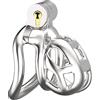 BFLaiCai Cage Of Chastity In Acciaio Inossidabile Per Uomo, Gabbia Per Il Pene A Forma Di Cobra, Corpo Ergonomico Doppio Stampo Da 40-50mm, Giocattolo Sessuale Castità Estremo In Metallo