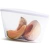 Stasher Ciotola in silicone premium riutilizzabile per alimenti, 8 tazze, trasparente, resistente, adatta a forno, lavastoviglie e freezer, ecologica, senza perdite, 1893 ml