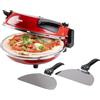 DOMO DO9284PZ - Forno per pizza My Express, in pietra ceramica, 1200 W, colore: Rosso