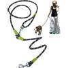 Kalamakala Guinzaglio per Cani, Guinzaglio Cani Mani Libere, Cintura in Vita Regolabile Elastico Retrattile, Jogging con Cuciture Riflettenti, Diametro 1,2 cm, Lunghezza 250 cm