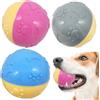 BPS BUENA PET SHOP BPS - Set di 3 palline per cani, palla in gomma, suono squeaky indistruttibili ad alto allungamento, taglia M/L, colore casuale (L modello 3) BPS-7437 x 3