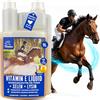 EMMA Vitamina E Cavallo I Selenio Cavallo I Vitamina E Selenio Lisina Cavallo I VIT E Mangime supplementare Booster energetico Muscolo I Costituzione muscolare I mangime Senior Selenio altamente dosato 1L
