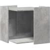vidaXL Recinto Lettiera Gatti Grigio Cemento 53x53x51 cm in Truciolato, mobili per lettiera per Gatti, mobili per lettiera, mobiletto per lettiera per Gatti