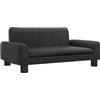 vidaXL Letto per Cane, Divano per Animali Domestici con Cornice in Legno, Cesto per Cuccioli Casa Interna, Nero 70x45x30 cm Similpelle