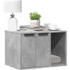 RMIHSJG Lettiera per Gatti RMIHSJG in Cemento Grigio 60x40x40 cm in Materiale Composito in Legno, Design Nascosto, Mobile Resistente all'Umidità, Robusto, con Porte, Montaggio su Tavolo, Include Contenitore