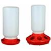 Generico Set automatico di mangiatoio e beverino per pollame Kit alimentazione abbattitura polli quaglie anatre piccioni uccelli - Plastica alimentare Compatibile con allevatori