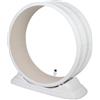 OHMG Ruota di esercizio per gatti, 80 cm, ruota di corsa per gatti interni, con tappetino rimovibile per corsa, camminata, allenamento, tapis roulant per gatti (bianco-85 x 80 x 33 cm)
