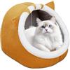 Generisch Cuccia per gatti domestici, cuccia per gatti in tessuto di peluche, cuccia per animali domestici, cuccia per gatti lavabile, casetta per gatti morbida e calda per interni per gattini e medie