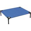 PawHut Brandina per Cani Pieghevole Taglia Media Rialzata 76x61x18 cm Blu | Interno ed Esterno, Lettino Cuccia per Cani in Metallo e Tessuto Oxford
