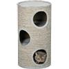 PawHut Cuccia per Gatti 3 Livelli Multilivello Ø38x70 cm Grigio Chiaro