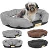 KING DOG Letto per Cani Molto Grande Taglia XXL 130x105 | Personalizzazione - Nome del Cane | Cuscino per Cani Impermeabile | Divano per Cani Adatto al Lavaggio | Cuccia Cane Interno | Brandina per Cani Grigio