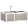 PawHut Casa recinto gabbia per piccolo animale tartaruga con 2 spazi dim. 91,5 x 61 x 33 H cm, legno di abete