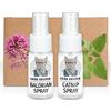 Kater Kasimir Spray per Erba Gatta e Valeriana (Set da 2) per Gatti - 100% Naturale Senza Additivi, Rende Giocattolo Interessante per l'Auto-Occupazione