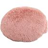 RICHRAIN Cuscino rotondo in peluche per cani e gatti, tappetino caldo per animali domestici, in cotone PP, morbido e confortevole, per soggiorno (M, 47 cm, rosa)