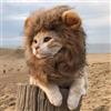 Ulalaza Lion Mane Costume per Cat & Dog Funny Pet Cosplay Parrucca cap Halloween Party Cosplay Head Wear Adorable Hat Hat