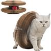 Generisch Gatto di cartone - Pannello ondulato rotondo grattacielo, giocattolo di correzione pieghevole per gatti | Giocattolo interattivo con campana per gioco e movimento, gatti circolari durevoli