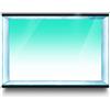 LYYAB Sfondo adesivo sfumato bianco ciano per acquario, decorazione terrario rettile 75 x 50 cm