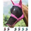 Harrison Howard CareMaster Pro Luminous Maschera da mosca del cavallo Naso lungo con le orecchie Protezione UV per cavallo-Rosa chiaro (L)