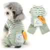 Ranphy Tuta a righe per animali domestici con vestiti per cani di carota primavera estate alla moda per cani di piccola taglia pagliaccetti a quattro zampe cucciolo camicia carina Yokie Chihuahua
