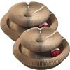 Generico 2Pcs Kitty Kurlz Cat Toys | Magic Accordion Scratching Board | Organ Cat Scratcher Board with Ball | Foldable Recyclable Interactive Cat Toy Ball Track for Grinding Claw | Mental and Physical Exercise