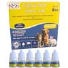 SSS SALLYSS Gocce per la prevenzione di pulci e zecche per cani, gatti e conigli - trattamento naturale per oli essenziali - 6 flaconi da 2,5 ml