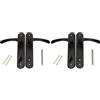 KOTARBAU® Maniglia per porta 90 mm sinistra destra WC nero piastra lunga in alluminio (Confezione da 2)