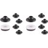 QuickClick WAGNER QuickClick® Feltrini per sedie e mobili per clip su I Set da 4x base + 4x inserti intercambiabili - feltro di lana ULTRASOFT - Ø 30 per sedie Vitra DSR DAR DKR - Made in DE - 16780000