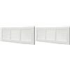 La Ventilazione GL30RB-Y GL30RB Griglia Rettangolare in lamiera verniciata bianca da Sovrapporre con rete antinsetti, dimensioni 340x140 mm (Confezione da 2)